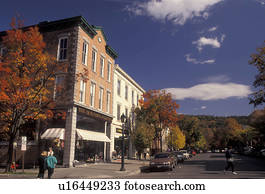 Cooperstown, New York, NY, Shops along Main Street in downtown ...