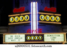 Atlanta, Roxy Theater, Buckhead, GA, Georgia, The marquee of the Roxy ...