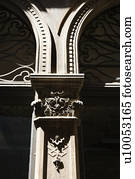 Ornate column in Venice, Italy.