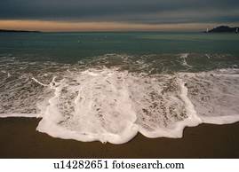 Waves Lapping at the Beach, Pan Focus