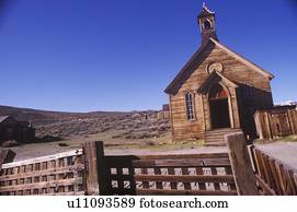 igreja, em, cidade ghost