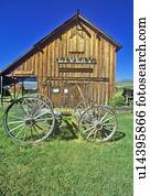 livery, celeiro, em, a, cidade ghost