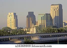 Sunset on the state capital, Sacramento