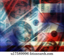 flag and currency collage