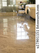 Bathroom with Claw Foot Tub and Marble Floor