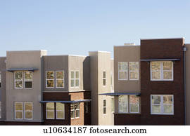 Exterior shot of Contemporary Condominiums