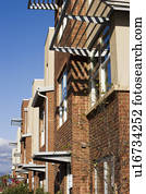 Exterior Shot of Contemporary Condominiums/Homes