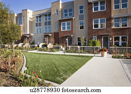 Exterior Shot of Contemporary Condominiums/Homes