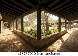 Spanish style outdoor corridors