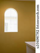 Arched Window in Hallway