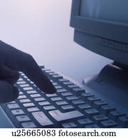 A man using computer