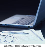 Computer on an office desk