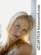 retrato, de, un, woman.