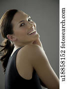 verticaal, van, een, vrouw