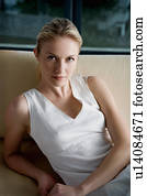 Woman on a sofa. Woman on a sofa.