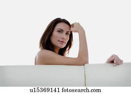 Woman on a sofa. Woman on a sofa.