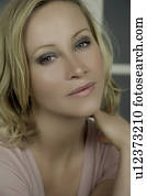 retrato, de, un, mujer