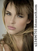 stående, av, a, kvinna