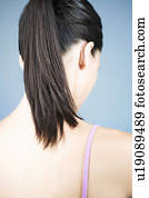 A young woman with long dark hair