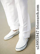 終わり, の, a, 人, 足, そして, フィート, 上に, a, 浜