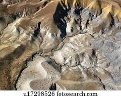 Aerial of Colorado desert southwest landscape.