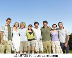 Happy group of young people