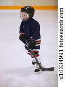 filho jogando, hóquei