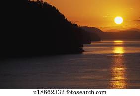 Sunset over mountains