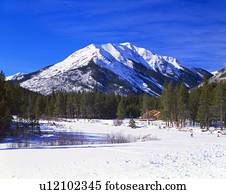 Winter scene in the Rocky Mountains
