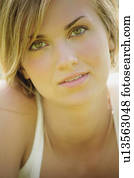 Closeup of woman's face