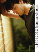 Man with black t-shirt