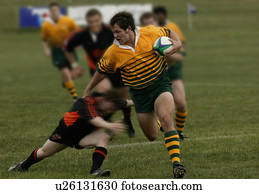 um, jogo, de, rúgbi