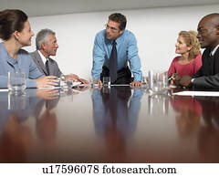 businesspeople, in, conferentie vergadering