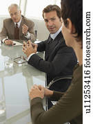 businesspeople, in, konferenz treffen