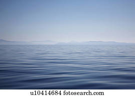 oceânicos, com, nebuloso, montanha, costa