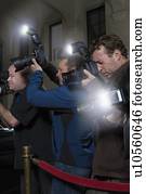 fotógrafos, em, mídia, evento