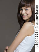 Young woman posing in tank top