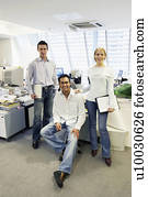 equipe, de, executivo, em, um, escritório.