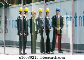 Team of construction managers visiting a property development.