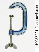Cutout of a G clamp