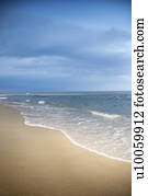 East coast Atlantic ocean beach scene.