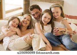 familie, hause familie, hause
