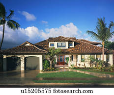 Front, außen, von, traditionelle, eigenheim Stock Bild | u13034063