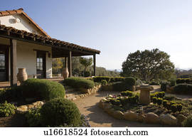 Spanish style exterior and landscape