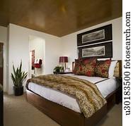 Cozy Bedroom with Animal Print