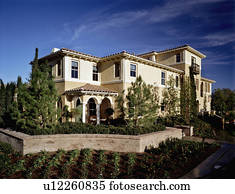 Front exterior contemporary Italianate style home