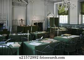 Assembly room in Independence Hall Philadelphia PA
