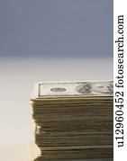 Closeup of pile of money
