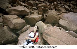 Hiker basking in sunshine