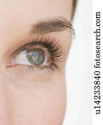 Extreme close up of woman’s eye